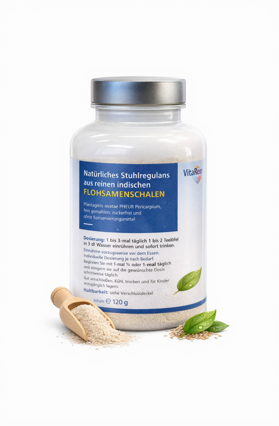 Flohsamenschalen gemahlen natürlich & rein VitaRex, 120g