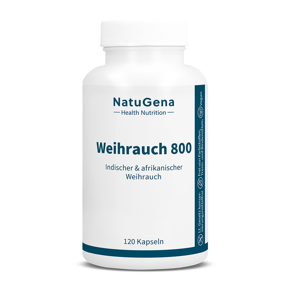 Weihrauch-Komplex 450mg mit standardisierten Boswelliasäuren, Natugena, 120 Kapseln